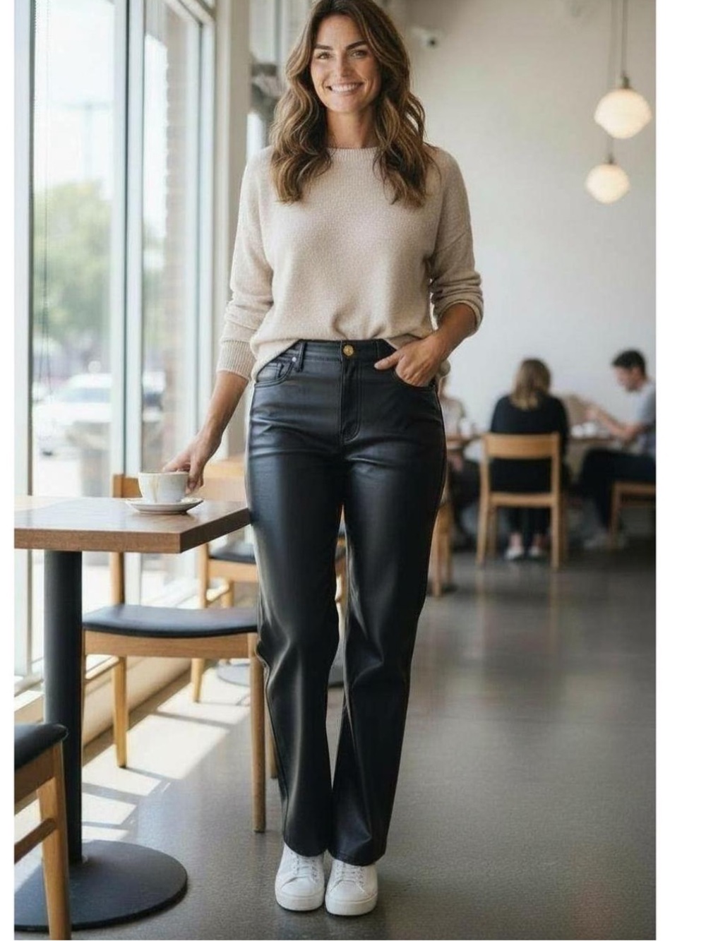 Wild Fable NWT Black Faux Leather Low-Rise Flare Pants